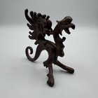 Vintage Cast Iron Winged Griffin Dragon Figurine 4 5    Heavy Gothic Decor 14 Oz