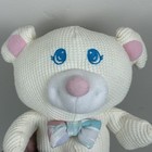 1994 Fisher Price Cozies Cream Thermal Waffle Weave 1994 Plush Bear Cotton Feet