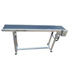 59 7 8   Electric Pvc Belt Conveyor Stainless Steel Without Guardrails 110v 60w