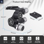 Gr5 3-way Geared Tripod Head With Arca Type Qr Plate Millimeter Micro Adjustment