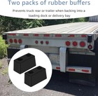 2-pack Heavy Duty Rubber Bumper Blocks Industrial Dock Buffers     6x3x3 Perfect F