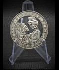 Hobo Cut Coin Skull Skeleton Married Wedding Dollar Hobo Nickel Art Fantasy