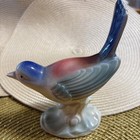 Vintage Decor Blue teal red yellow Royal Copley Bird Figurine 5    Gorgeous