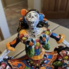 Gerardo Garcia Figurine Catrina Bailarina Nano 6 5  Day Of The Dead Talavera Nwt