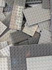 Lego 50pcs 3x3 4x4 4x6 4x8 6x6 8x16 Gray Baseplates Bulk Lot Plate Base Cleaned