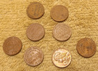 Lot Of 8 Panama 1 Centesimos Coins 1962 - 1974
