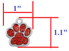 Paw  Laser Custom Engraved Dog Cat Tag Personalized With Free Split Ring