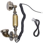Antique Vintage Handset Old Telephone European Style Rotary Dial Phone Gold New