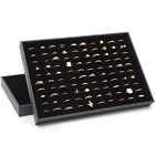 5pc 100slot Jewelry Ring Display Organizer Tray Holder Earrings Storage Box Case