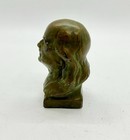 Vintage Ben Franklin Metal Bust  2 25 Inches  Brass