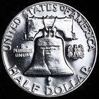 1957 Franklin Half Dollar Choice Gem Brilliant Proof Ultra Nice 90  Silver