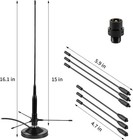 Dual Band 2m 70cm Vhf Uhf Mobile Gmrs Ham Radio Antenna With Ground Plane