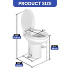 Portable Toilet High Profile Foot Pedal Flush Rv Travel Commode Caravan Indoor