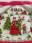 Vintage Christmas Kitchen Waist Apron Noel Carolers Trees Sleigh Gifts Houses