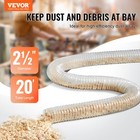 Vevor 2 5   X 20  Dust Collection Hose Thickened Pvc Flexible Clear Hose