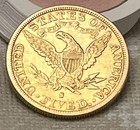 1896 S  5 Gold Half Eagle Unc In Grade Very Difficult Date 100  Original No Wear