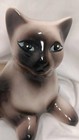 Vtg Mcm Ceramic Seal Point Siamese Cat Planter