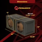 Qpower Qbomb12v Dual 12  Vented Ported Subwoofer Sub Box With Bedliner Spray