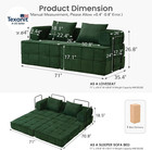 Folding Convertible Sofa Bed  Corduroy Upholstered Boneless Couch  Small Section