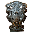 Winged Griffin Carving Pierced Panel 21 In Antique French Architectural Salvage