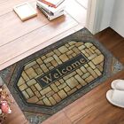 Rubber Doormat Indoor Outdoor Front Door Mat  Low Profile Heavy Duty Welcome Mat