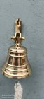 4  Brass Ship Bell Nautical Hanging Door Bell   With Wall Mounted Bracket