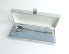 Norway 830s Silver Twist Handled Deep Bowl Spoon Original Case