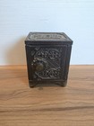 Antique Kenton Brand Ornate Cast Iron Combination Safe Savings Bank 3 5   x2 5   