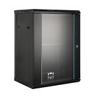 15u Wall Mount Network Server Data Cabinet Enclosure Rack Glass Door Lock