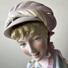 Pair Large Antique French Bisque Figures 23  Directoire Incroyable Couple 19th C