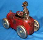 Original Vintage Cast Iron Andy Gump In Roadster - Ca 1932 - Extremely Scarce