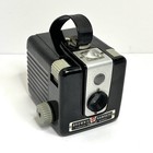 Vtg Kodak Brownie Hawkeye Flash Camera Original Box With Bulbs User Manual Clean