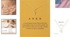 Gold Plated Adjustable Ankh Necklace With Cubic Zirconia - A Charm For Vitality