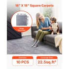 Uimoso 18x18 Inch Carpet Tiles  10-pack  Peel And Stick  Self-adhesive  Gray