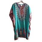 Boho African Dashiki Drum Circlr Style Kaftan Top Tribal Print Bright Colors L