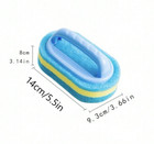 1pc Blue Cleaning Sponge - Handheld Dirt   Mud Remover For Kitchen - New