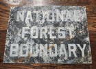 Vintage National Forest Boundary Tin Metal Sign Us Forest Forestry Park Service