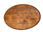 Antique Oval Coffee Table  Tiger Oak  Drawer  Shelf  Petite Size  Empire Style