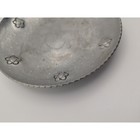 Buenilum Vintage Hand Wrought Hammered Aluminum Floral Bowl Scalloped Edge Dish