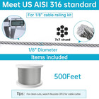 500 Ft 1 8  Stainless Steel Cable Railing System Hardware T316 Stainless Steel W