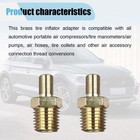 2pcs Air Inflator Adapters  Tire Inflator Connector With Valve Stem Inside  1 4 
