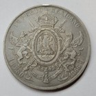 1866 Mexico Maximiliano Peso Scarce Issue Genuine Silver Crown Coin  h222