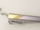 Designer Mens Necklace Tie Clip Bar Clasp Vintage Gold   Silver Tone Dt032
