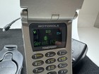 Motorola Silver Timeport P8367 Cell Phone  Charger   And Case   Tested Working