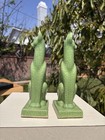 Pair Celadon Green 8 5    Cat Sticker 195 Bottom