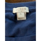 J  Crew T-shirt Blouse Women s Size Xl Blue Floral Long Sleeves Lace Applique