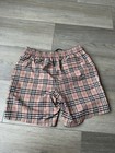 Burberry Archive Beige Check Swim Shorts Mens Small Drawstring Mesh Lined
