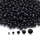 1000pcs No Hole Pearls  3-8mm Black Round Beads For Crafts No Hole  Faux Makeup 