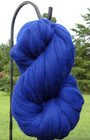 Sapphire Blue Wool Roving For Spinning Into Yarn  Wet Or Needle Felting  Merino