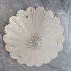 Vintage 1930s Art Deco Starburst Glass Ceiling Light Shade Fixture 12  Ribbed
